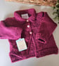 SALE Designer Hand Knitted  Baby Jacket & Matching Booties Set Size 0-3 months  - Image 6