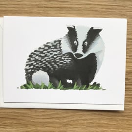 Badger Blank Greeting Card