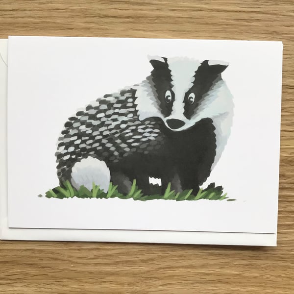 Badger Blank Greeting Card