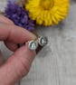 Sterling Silver Small Initial Disc Stud Earrings - JBJ3006 - Image 7