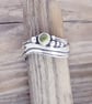 Medium Wave Ring with Peridot Size L-S