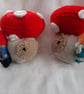 Mushroom houses Toy or Chocolate Orange cover x 1