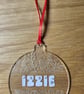 Personalised Engraved Acrylic Christmas Bauble - Image 2