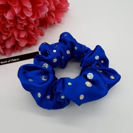 Scrunchie,  blue holographic sparkles, 3 for 2 offer. 