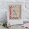 Pretty hand-stitched detailed miniature for precious new baby girl