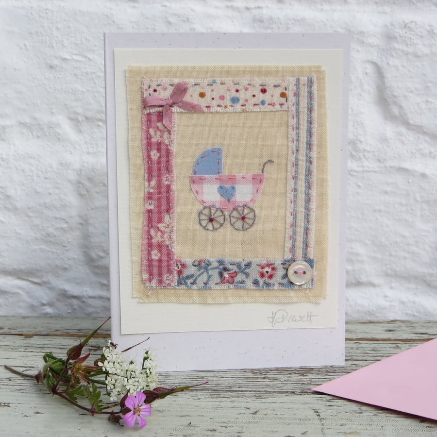 Pretty hand-stitched detailed miniature for precious new baby girl