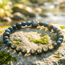 Personalised Beaded 'LET THEM' Bracelet with Cubic Zirconia Leopard Head Charm