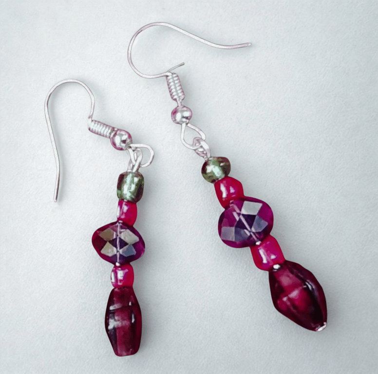 Oh So Pretty Glass Beaded Earrings