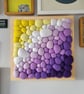 Purple Yellow Felt Wall Art - Abstract Diagonal Blobs - Image 2