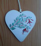 Fuchsia Heart Wooden Decoration - Image 10