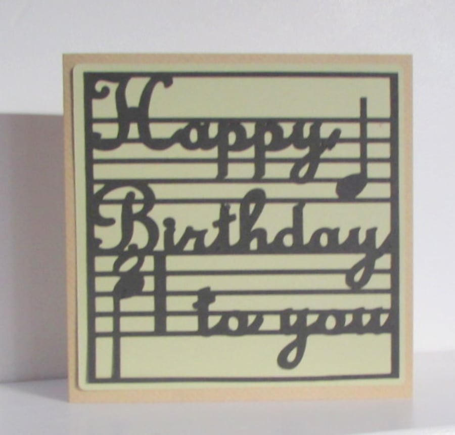 Musical Notes Birthday Card