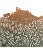 Castle ruins mini linoprint  - Image 2