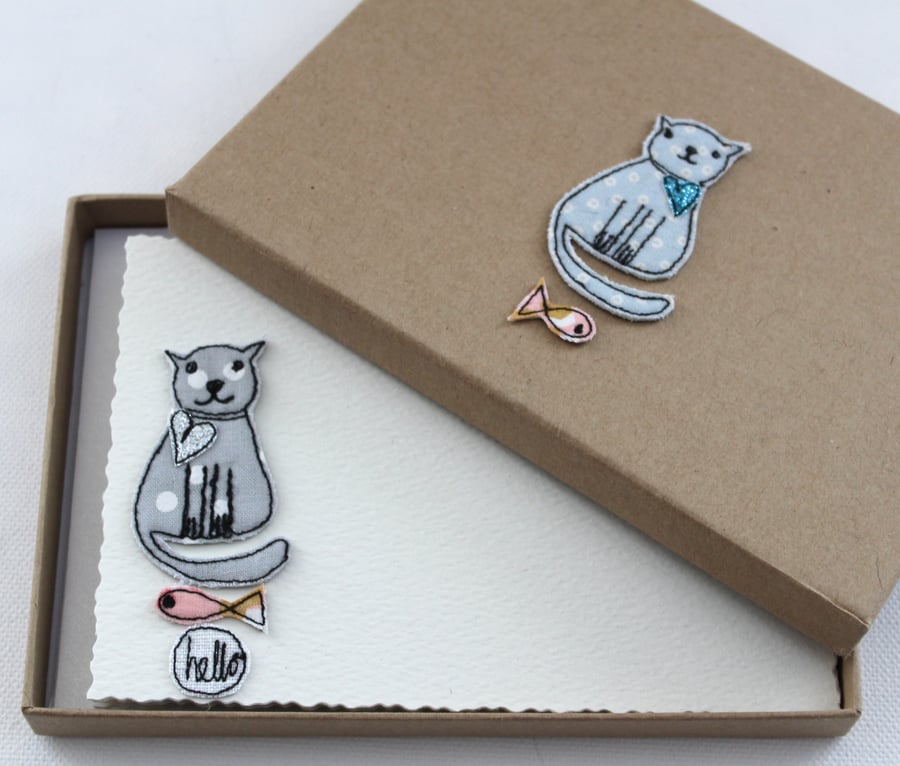 'Kitty Cat' - A Box of Six Postcards with Envelopes