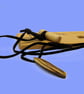 Hand Carved Lozenge shaped 2 tone wood necklace: SKU-N17 - Image 5