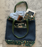 Weekender Tote.  Denim and Fauna Fabric.  Botanical Collection. - Image 3