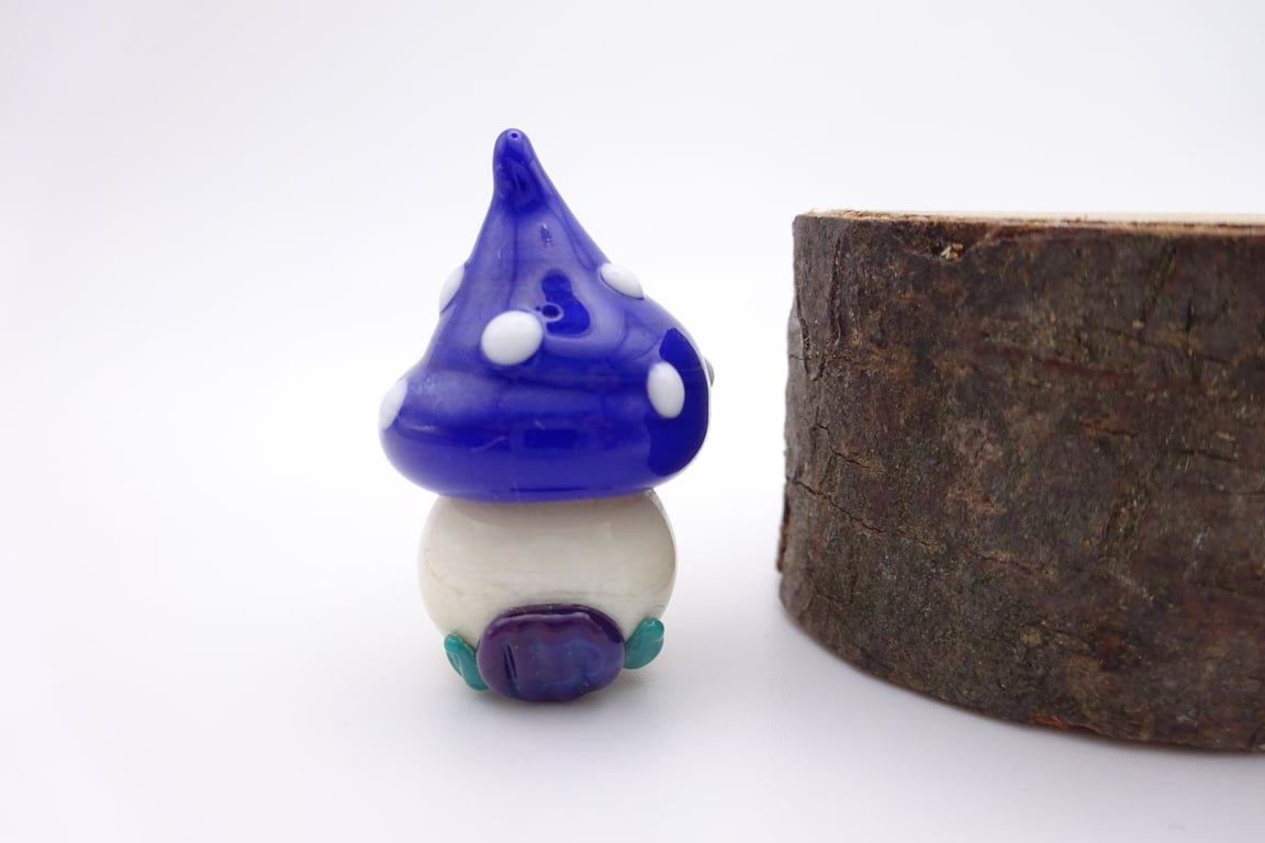 small glass toadstool house