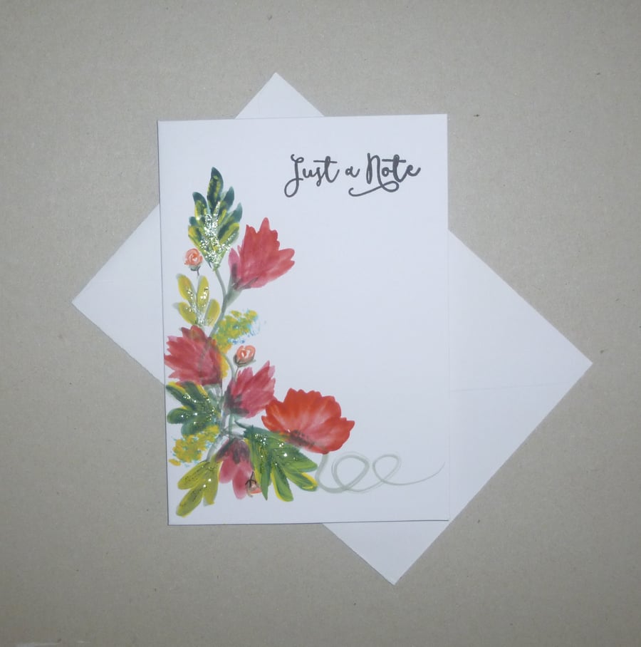 Hand painted notelet card ( ref FA 227 C1 )