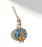 Night Sky Cat Shell Resin Phone Charm with Blue Mosaic Pendant  - Image 1