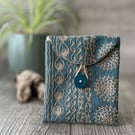 Embroidered Button Purse Pouch 