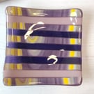 Swirled Purple Square Strip Cut Dish