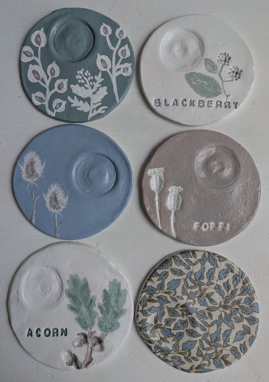 Painted Autumn Decorative Candle Holder