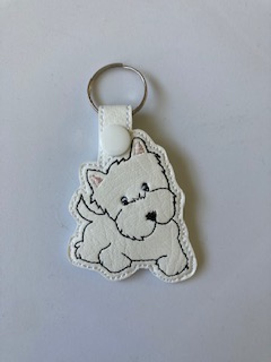 189.  Westie keyring
