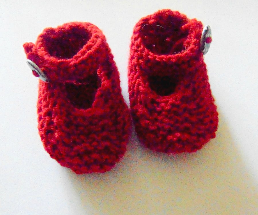 Red Mary Jane Booties