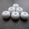 white spacer lampwork glass beads