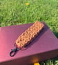 Handmade Crochet Wristlet Keychain - Cotton Key Holder - Countryside Inspired