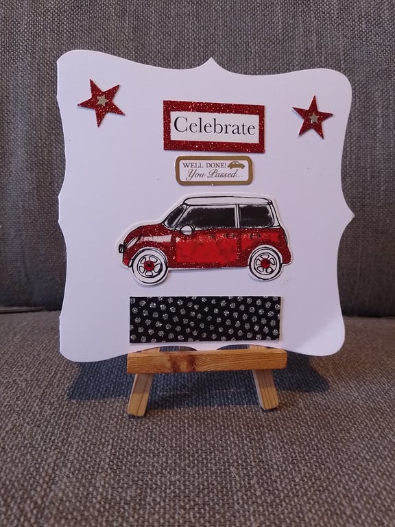 Driving Test Pass handmade card