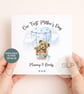Our First Mother's Day Card Personalised Teddy Hot Air Balloon Keepsake