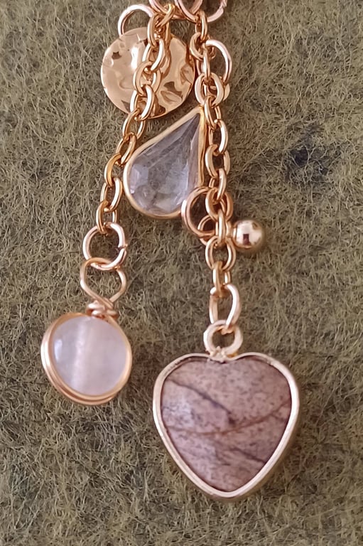 Handmade Stone Bag Charm