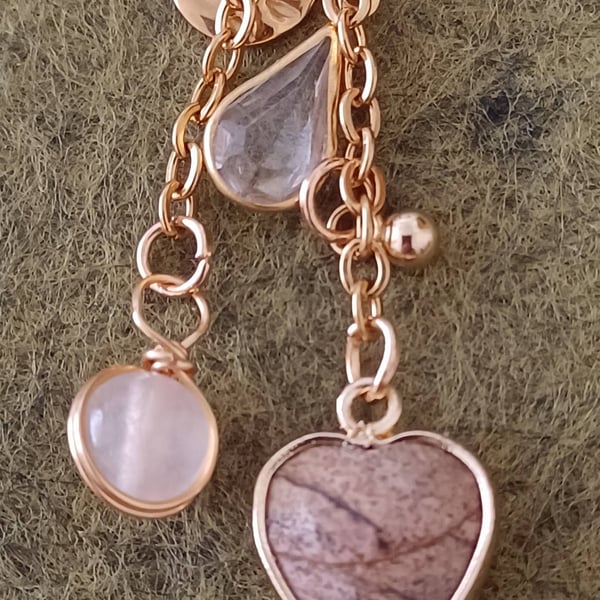 Handmade Stone Bag Charm