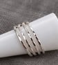 Sterling Silver Stacking Rings, Slim Bands, Midi Ring, Single Band Ring Option