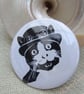 Steampunk Cat Art Badge 58mm Button Animal Badges Cats  - Image 3