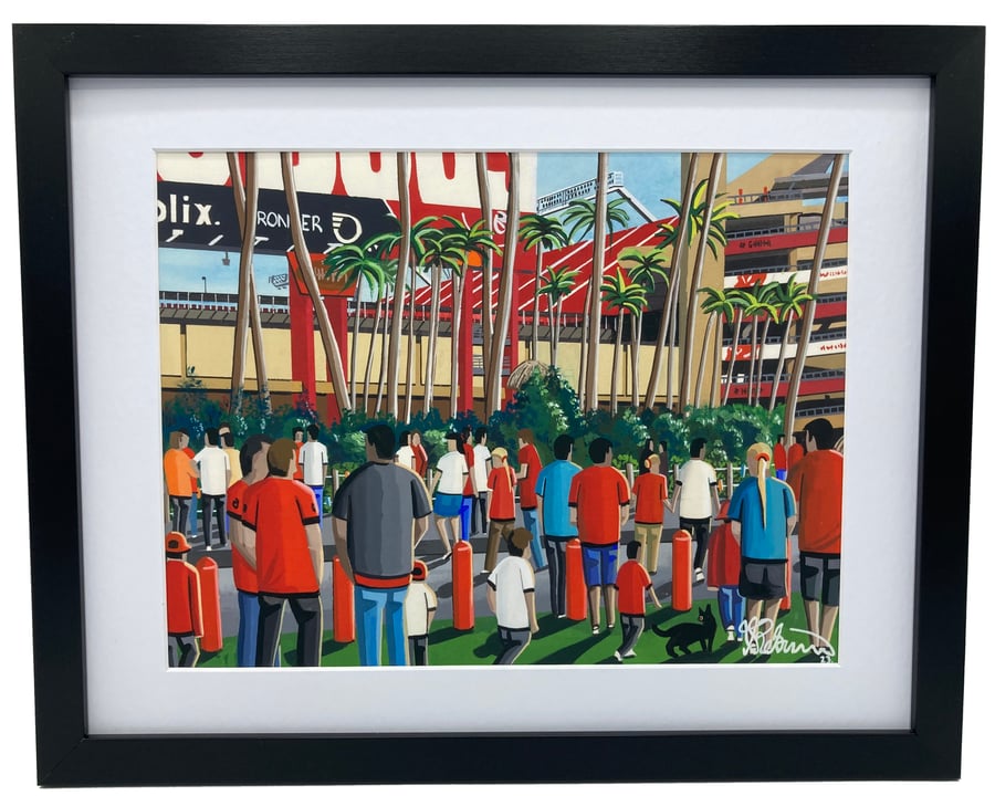 Tampa Bay Buccaneers, Raymond James Stadium, NFL Framed Art Print. Approx A4