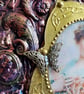 Hand crafted Altered Sketchbook 1800 era Vintage Lady with Flowers  - Image 3