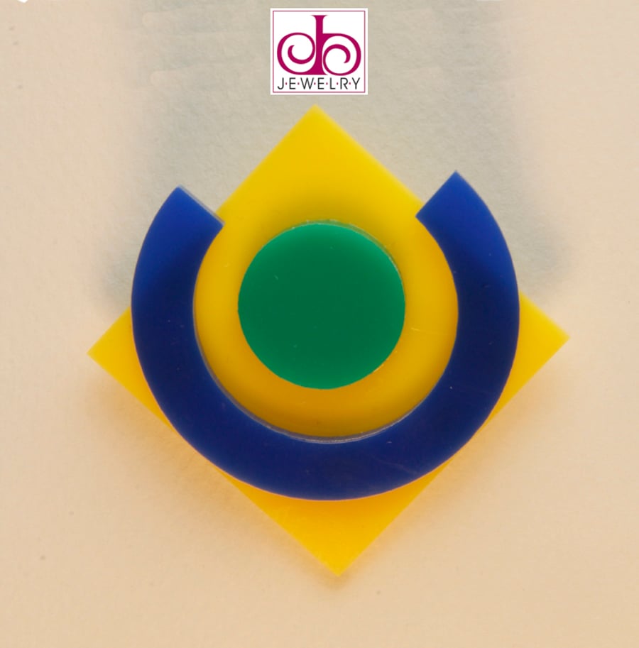 RETRO 1930's ACRYLIC BROOCH - DESIGN 0001G
