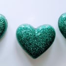 Set of 3 Turquoise Sparkly Fridge Magnets 