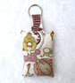 Liberty print padded keyring, Delusions of Grandeur, bag charm