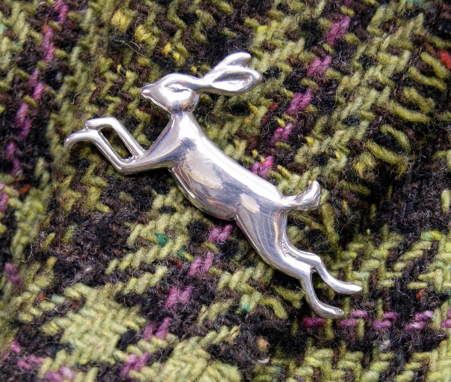 Hare Pewter Brooch