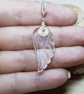 Unisex quartz angel wing necklace - Image 2