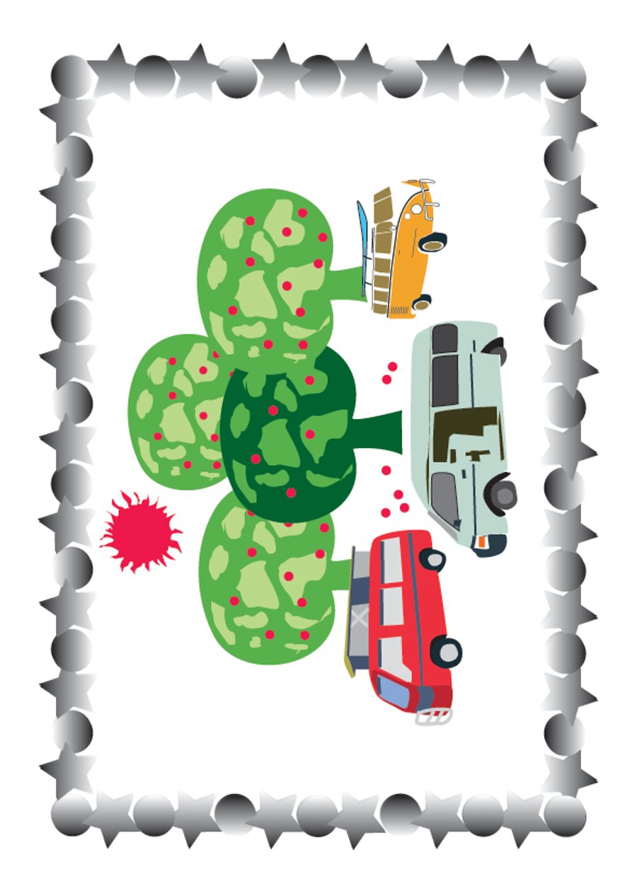 T Towel, Campervans in Apple Trees, Kitchen, Mum, Mother, Girl, Gift, Bar