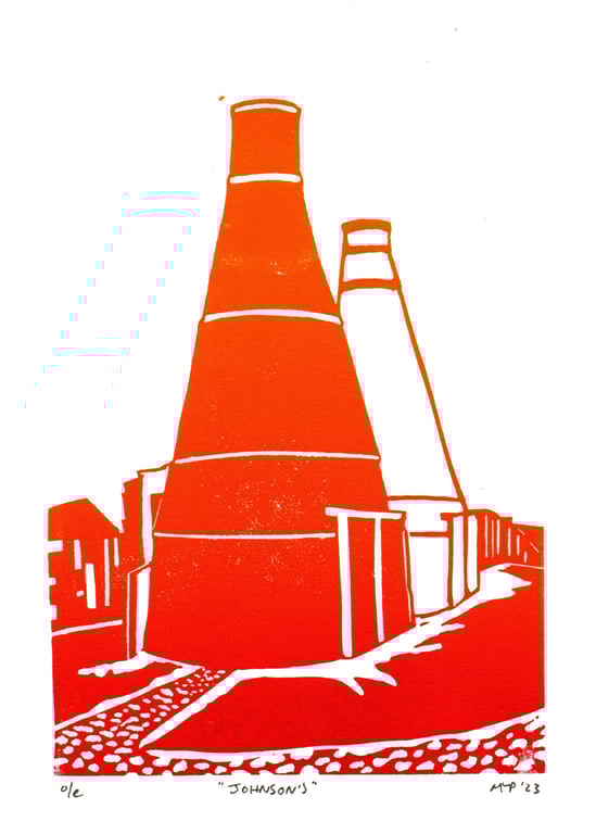 Johnsons's original linocut