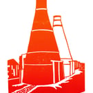 Johnsons's original linocut