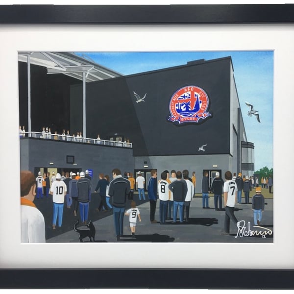 A.F.C Fylde, Mill Farm Stadium. High Quality Framed Art Print