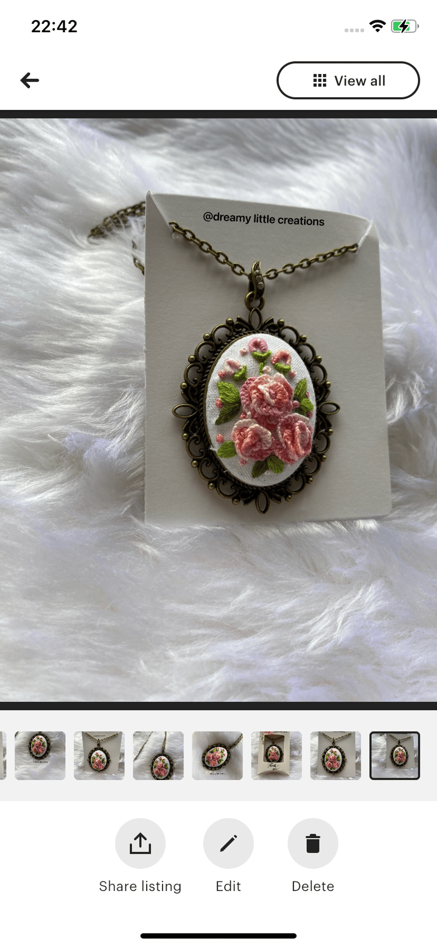 Embroidered necklaces,handmade-gifts, pink roses,roses trio,roses necklace,pink 