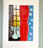 In Matisse's Studio hand printed linocut print.