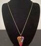 'Noa' Multi-coloured resin heart shaped pendant