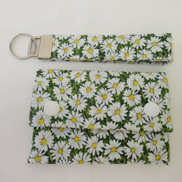 Fabric Wallet and Matching Key Fob Set